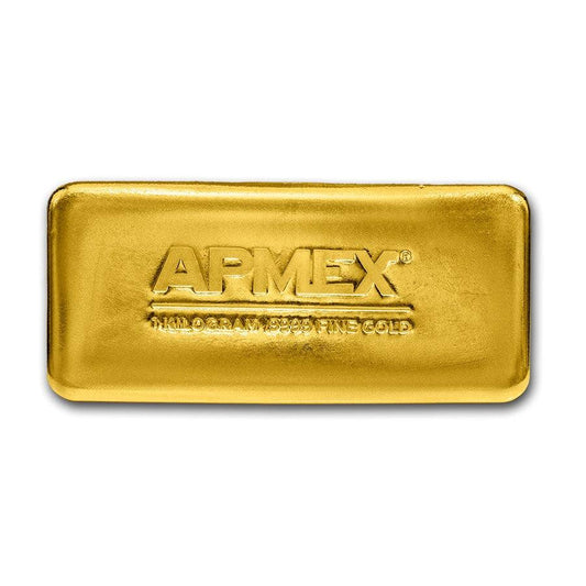 1 kilo Cast-Poured Gold Bar - APMEX - Jewellery & Gold Store