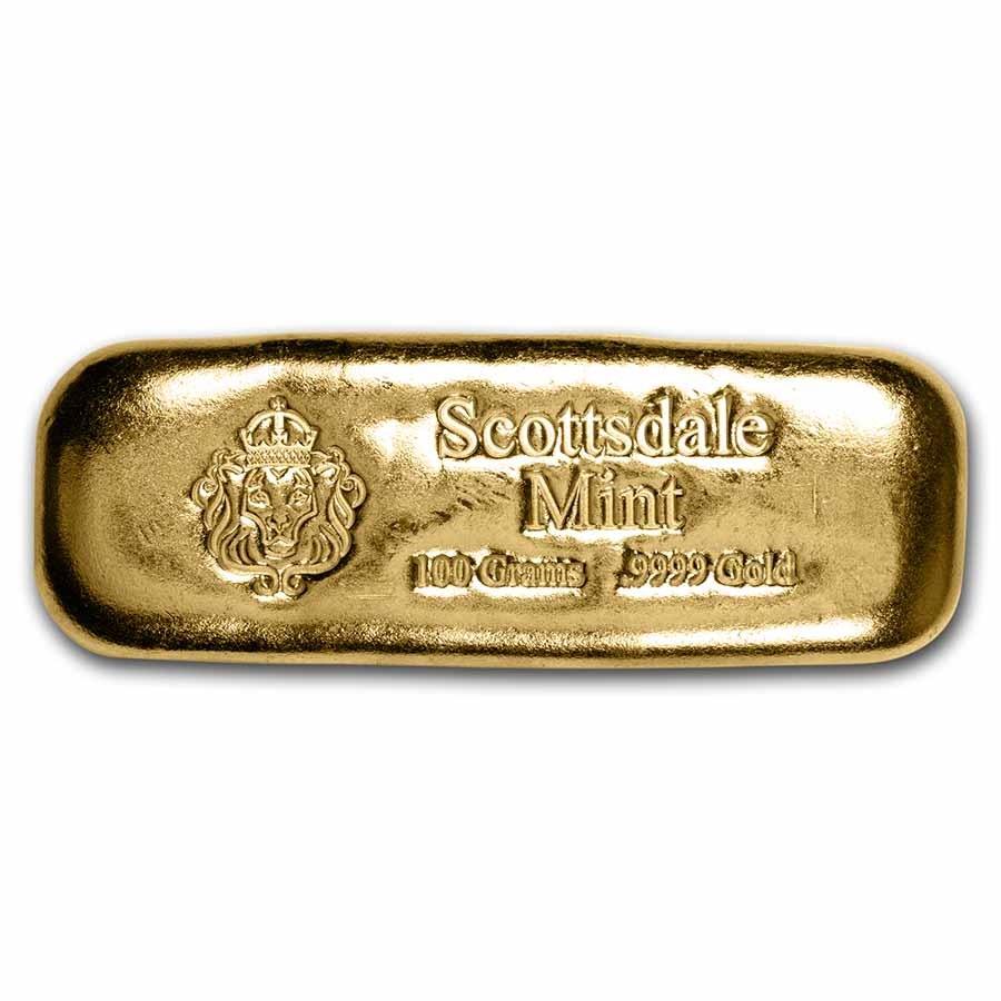 100 gram Gold Bar - Scottsdale Mint - Jewellery & Gold Store