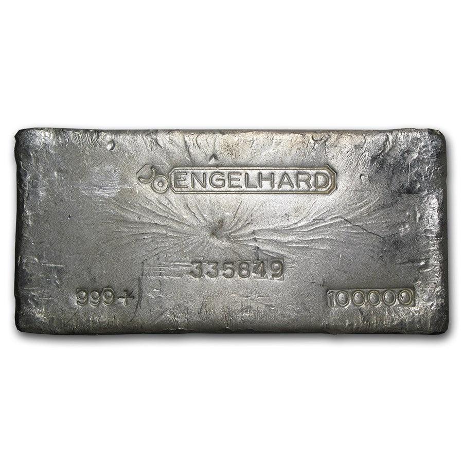 100 oz Silver Bar - Engelhard (Bull Logo) - Jewellery & Gold Store