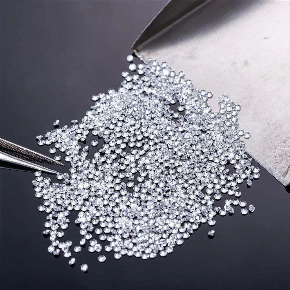 2mm ~ 3mm Lab Grown Diamonds x10 Pieces DEF VVS - VS Round Brilliant Cut HPHT Melee Loose Stones