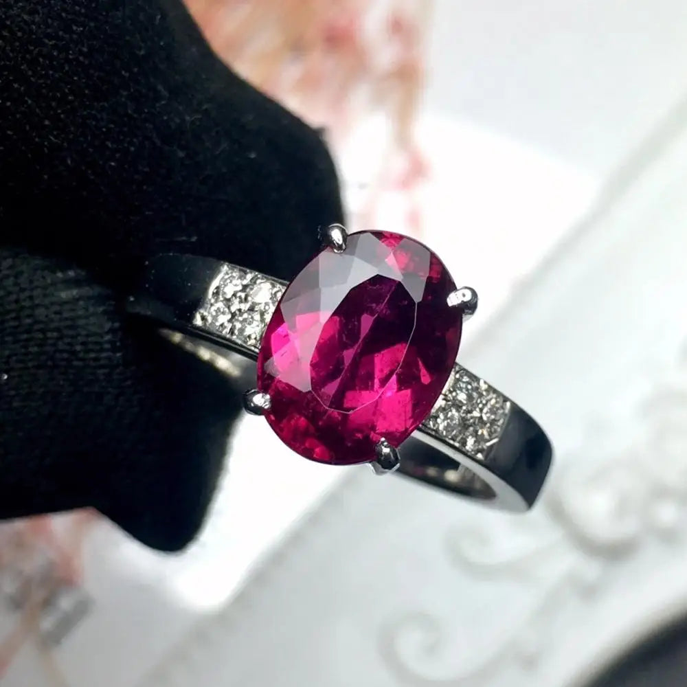 Ring Pt900 Platinum 2.91ct Brazil Tourmaline Natural Female's