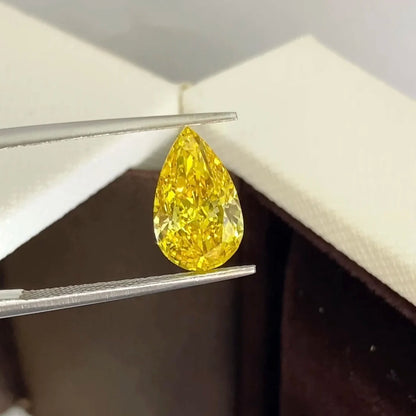 Lab Grown Fancy Vivid Yellow Diamond VS1 1CT Diamonds Color Stone