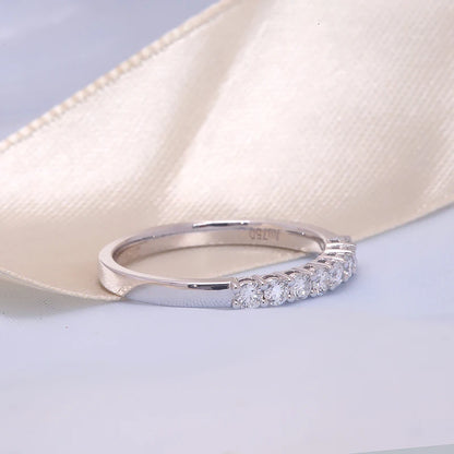 Band 14K White Gold 0.28ct DEF VS Lab Diamond Wedding Female's