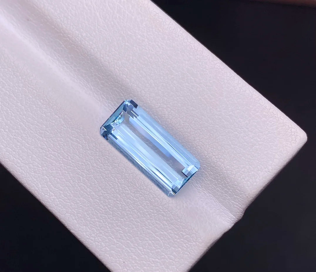 3.67ct Loose Natural Blue Aquamarine Gemstones Beads for Jewelry