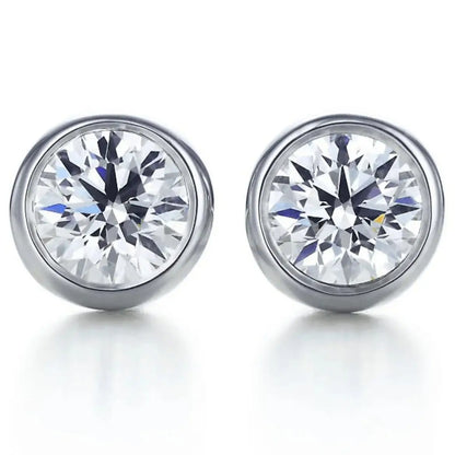 Earrings 14K White Gold 0.5ct Lab Diamond IGI Stone Female