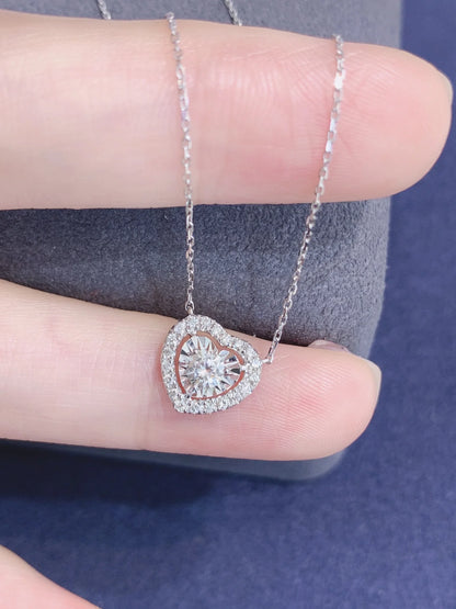 Necklace 18K White Gold 0.35ct White Diamonds Pendant Female's