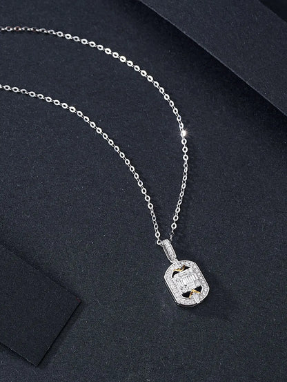 Necklace 18K White Gold 0.150ct White Diamonds Female's Fine Jewelry