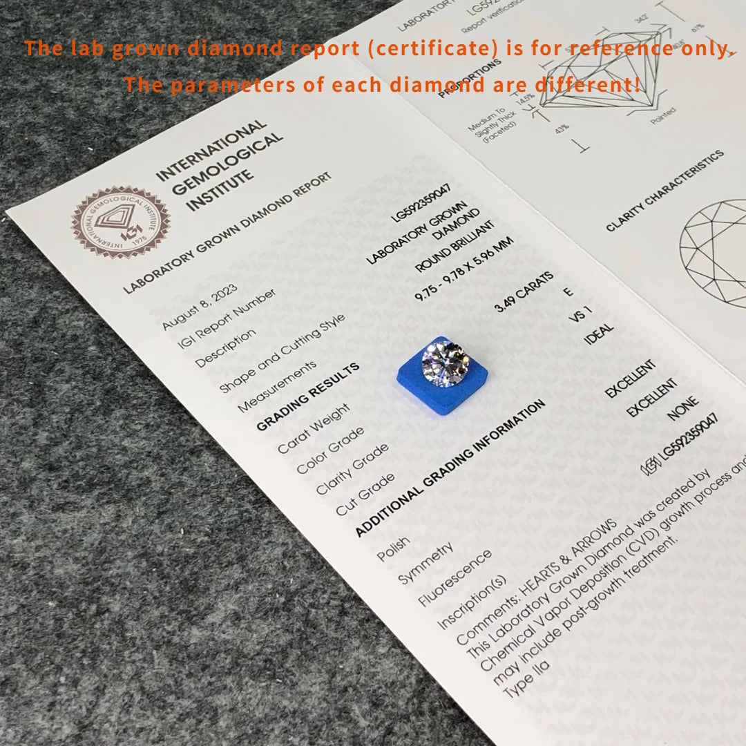 3ct 2ct 1.5ct 1ct Lab Grown Diamonds with IGI certificate Manufacturer Loose Diamond Stone