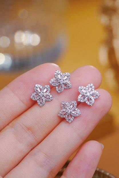 Earrings 18K White Gold 0.40ct White Diamonds Studs Female's