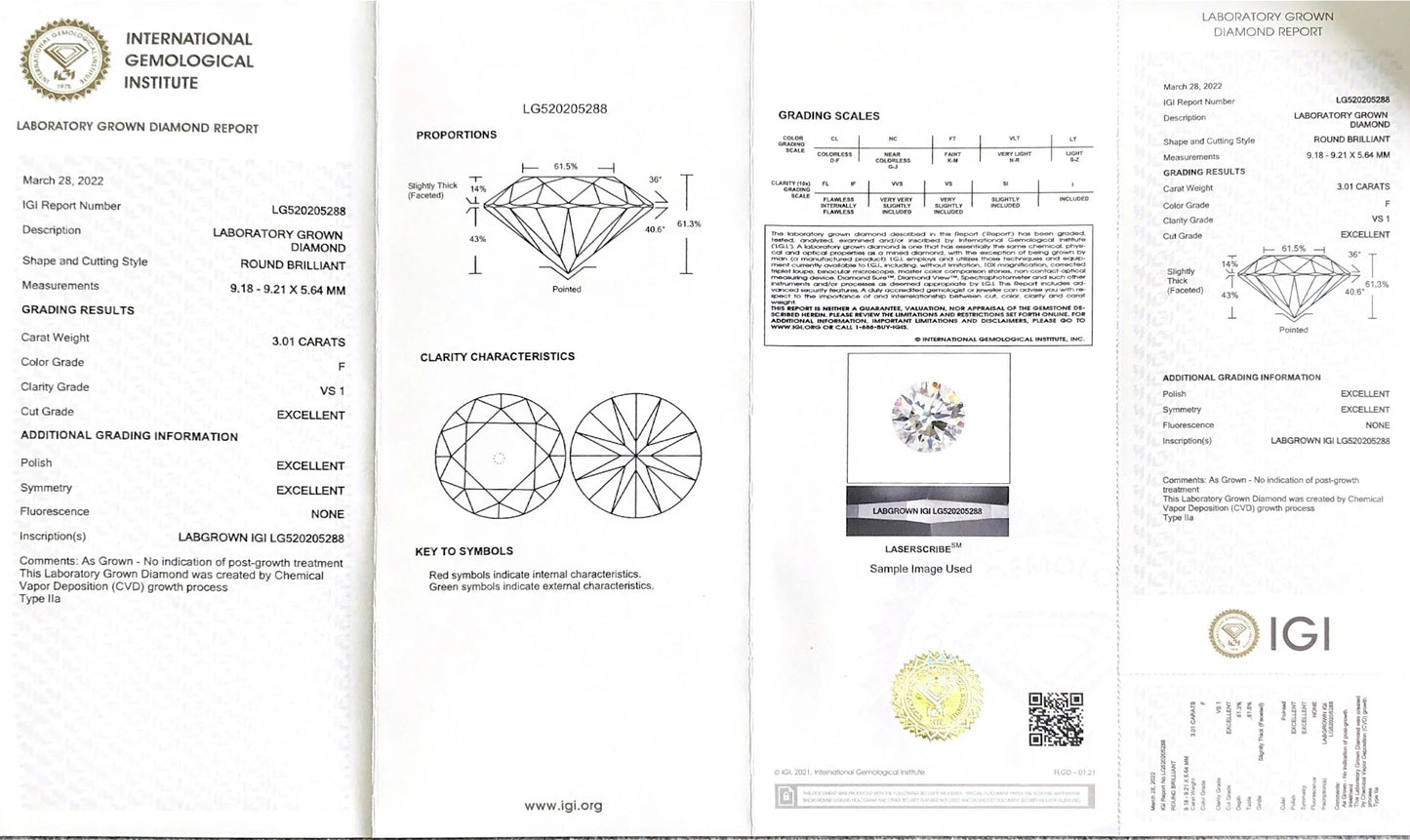 3ct 2ct 1.5ct 1ct Lab Grown Diamonds with IGI certificate Manufacturer Loose Diamond Stone