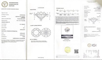 3ct 2ct 1.5ct 1ct Lab Grown Diamonds with IGI certificate Manufacturer Loose Diamond Stone