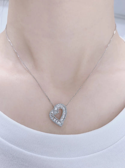 Necklace 18K White Gold 0.40ct White Diamonds Pendant Female's