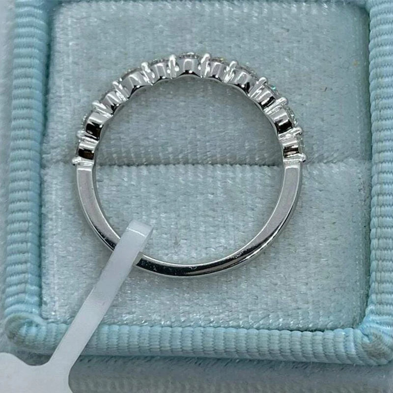 Ring 14K White Gold 1ct DEF VS-VVS Lab Diamond Band Female