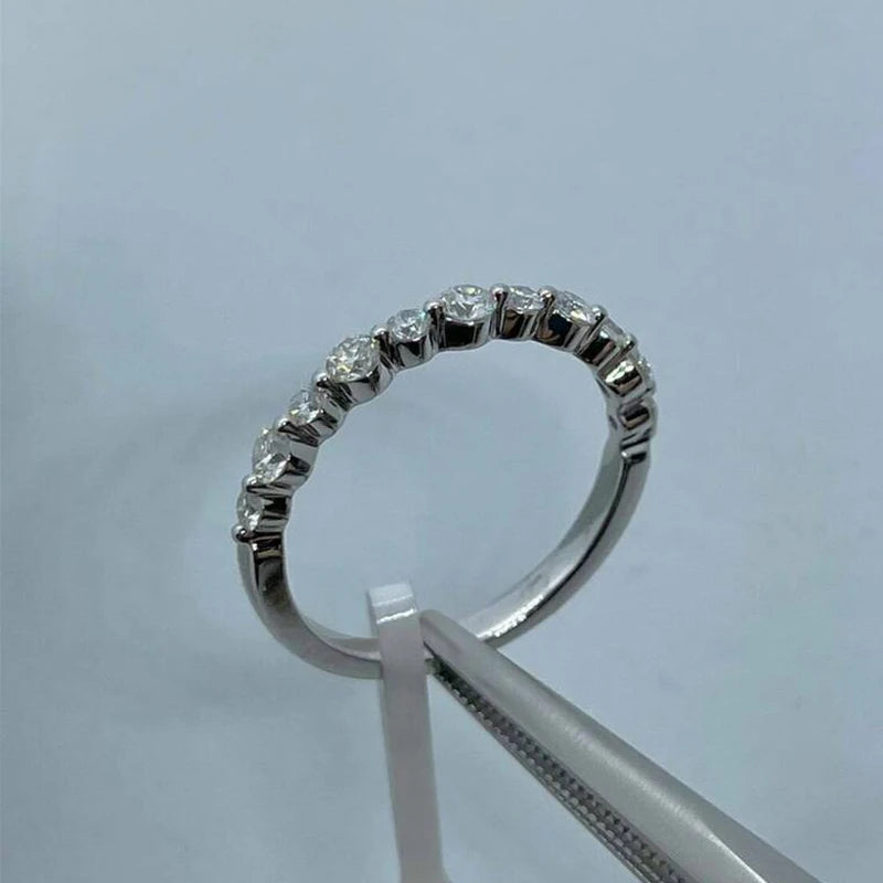 Ring 14K White Gold 1ct DEF VS-VVS Lab Diamond Band Female