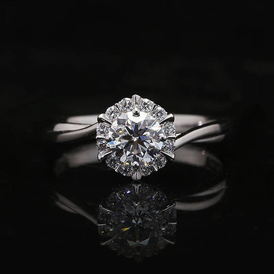 Ring 14K White Gold 0.5ct DEF VS Lab Diamond IGI Female's