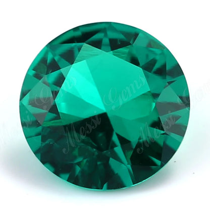 Lab Grown Emerald Hydrothermal Round cut Stones Zambian Emeralds Gemstone Wholesale