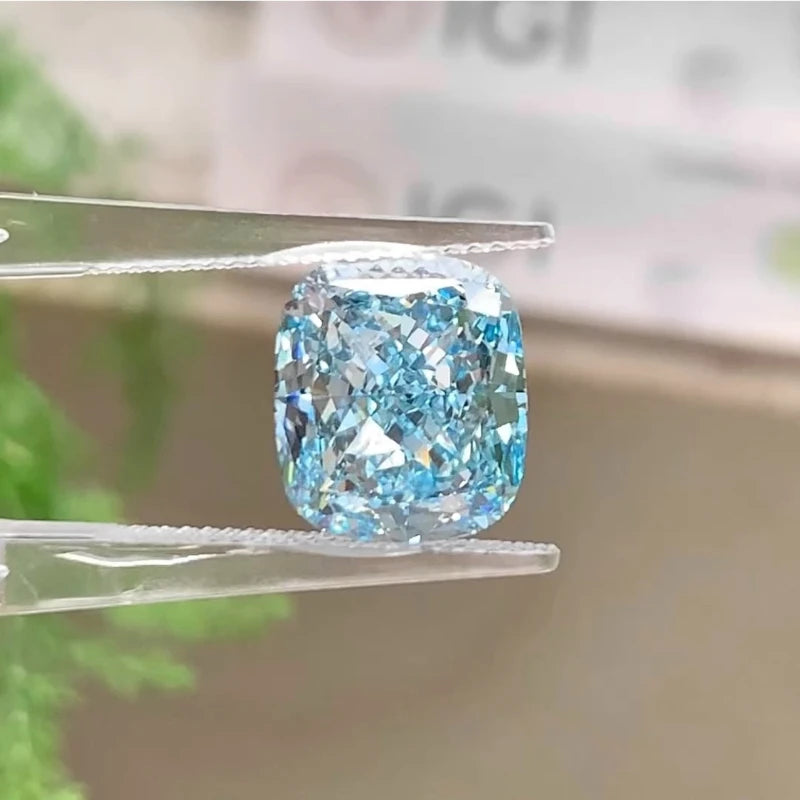 Lab Blue Fancy Diamond IGI Certificates Color CVD HPHT CVD Diamonds Stone