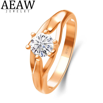 Ring 14K Rose Gold 1ct DEF VS Lab Diamond IGI Female's