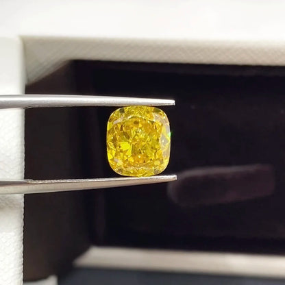 Lab Grown Fancy Vivid Yellow Diamond VS1 1CT Diamonds Color Stone