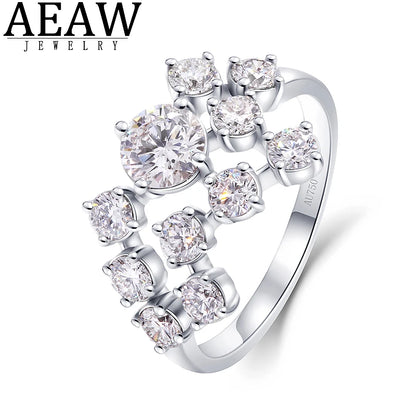 Band 14K White Gold 1.5ct DE VS Lab Diamond Female's