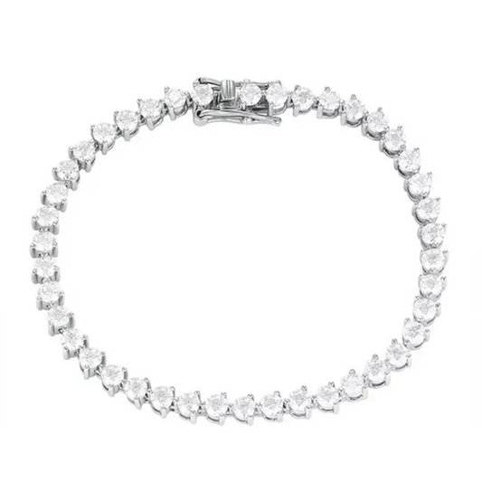 3mm Lab-Grown Diamond Tennis Bracelet – DEF VS-VVS, 14K White Gold, IGI Certified Bridal Jewelry