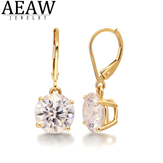 Earrings 14k Yellow Gold 1ctw Lab Grown Diamond Drop Earrings for Women Solitaire Jewelry