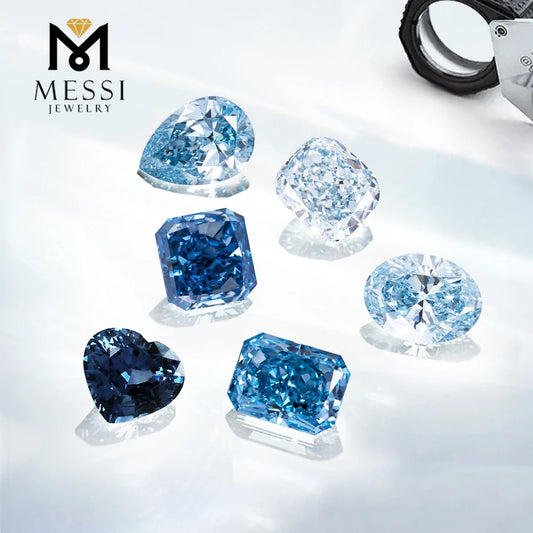 Lab Blue Fancy Diamond IGI Certificates Color CVD HPHT CVD Diamonds Stone