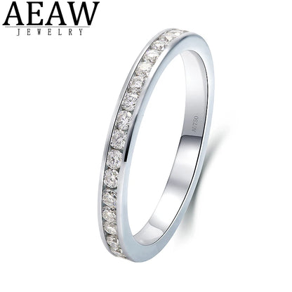 Band 14K White Gold DEF VS Lab Diamond Wedding Female's