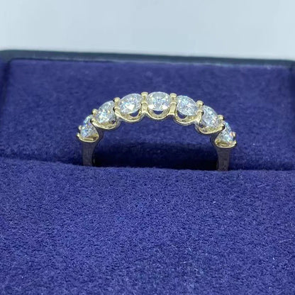 Ring 14K Yellow Gold 1.4ct DEF VS-VVS Lab Diamond Band Female