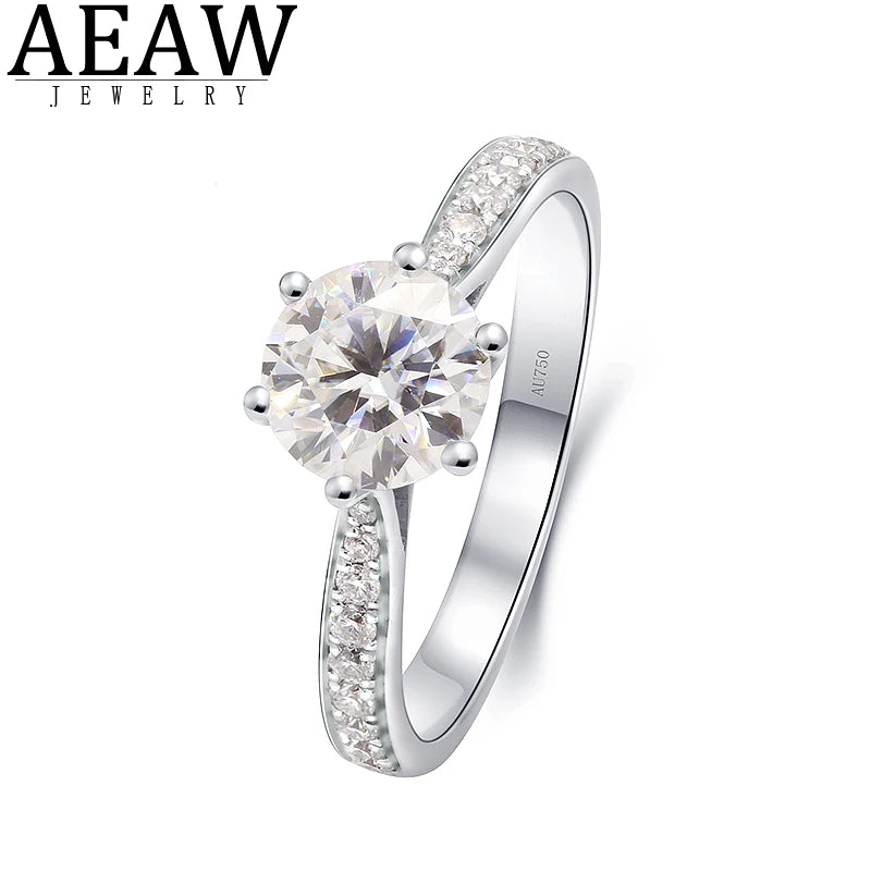 Ring 14K White Gold 1ct DE Lab Diamond IGI Female's