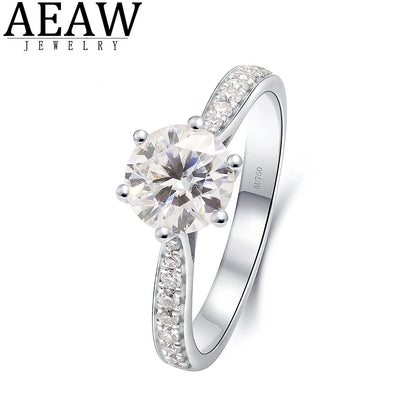 Ring 14K White Gold 1ct DE Lab Diamond IGI Female's