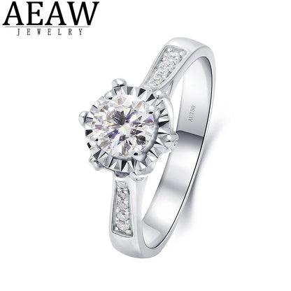 Ring 14K White Gold 0.5ct DEF VS Lab Diamond Female's