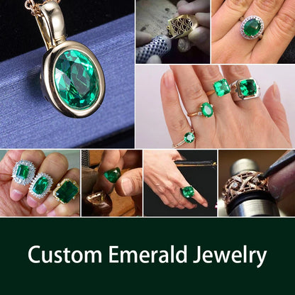 Lab Grown Emerald Hydrothermal Round cut Stones Zambian Emeralds Gemstone Wholesale