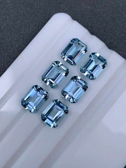 1.6ct Loose Natural Blue Aquamarine Gemstones Beads for Jewelry