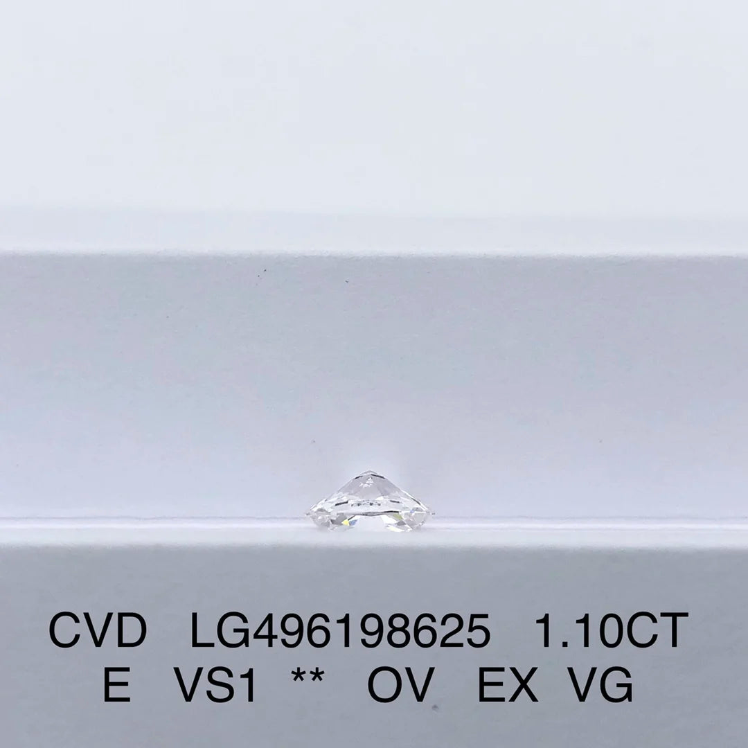 1ct 1.5ct 2ct Oval Lab Grown Diamond IGI Certificate HPHT CVD