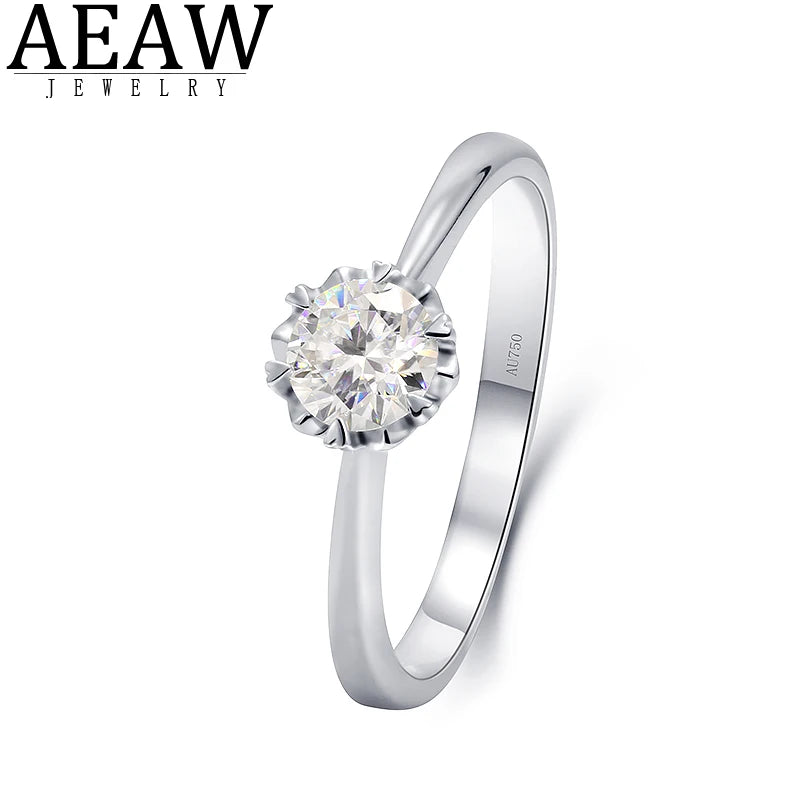 Ring 14K White Gold 0.5ct DE Lab Diamond IGI Female's