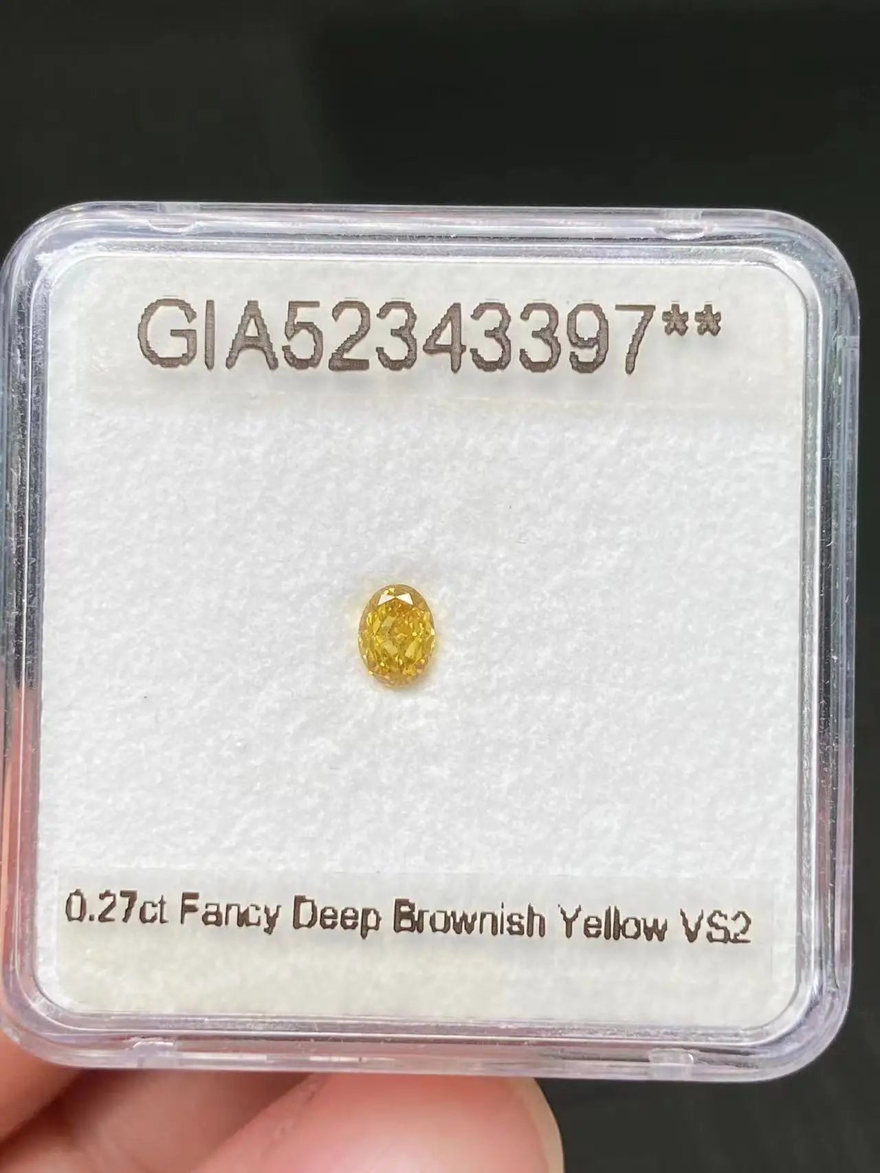 0.28ct Loose Fancy Deep Brownish Yellow Diamonds Beads GIA for Jewelry