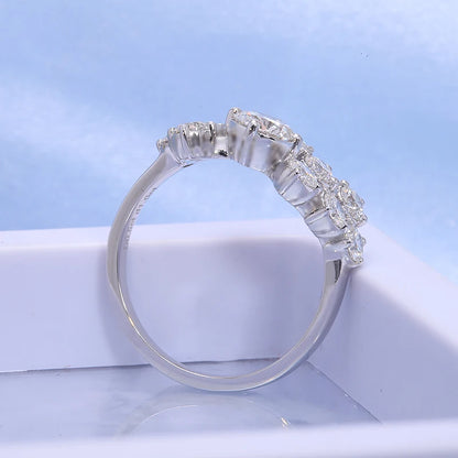 Band 14K White Gold 1.5ct DE VS Lab Diamond Female's