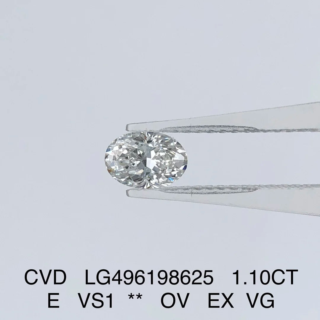 1ct 1.5ct 2ct Oval Lab Grown Diamond IGI Certificate HPHT CVD