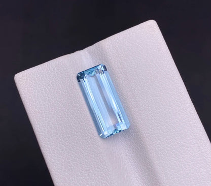 3.67ct Loose Natural Blue Aquamarine Gemstones Beads for Jewelry