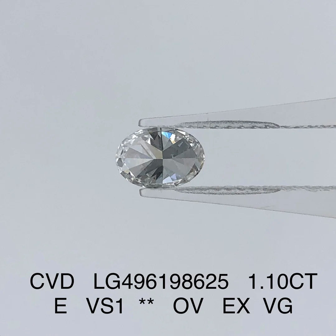 1ct 1.5ct 2ct Oval Lab Grown Diamond IGI Certificate HPHT CVD