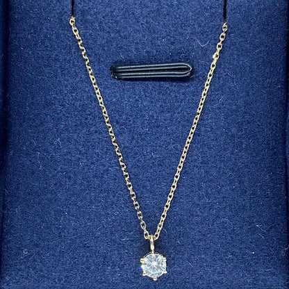 Necklace 14K Yellow Gold 0.18ct DEF VS-VVS Lab Diamond Female's