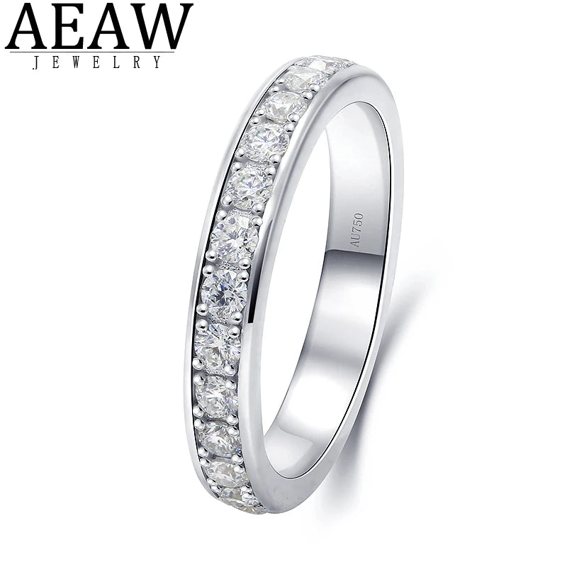 Band 14K White Gold 2.0mm DEF VS Lab Diamond Wedding Female