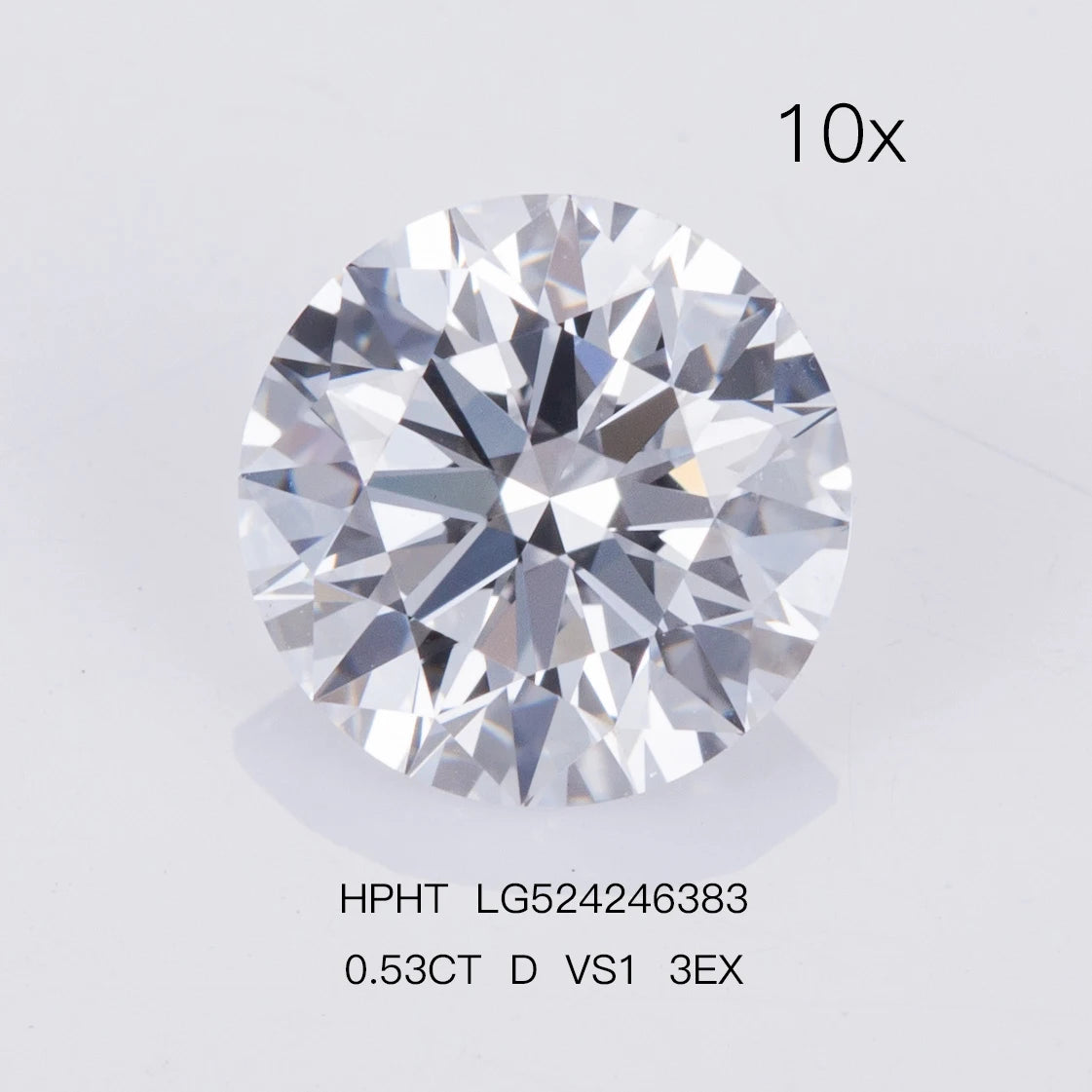 0.3ct 0.5ct 1ct Round Lab Grown Diamond CVD HPHT IGI GIA Certificate