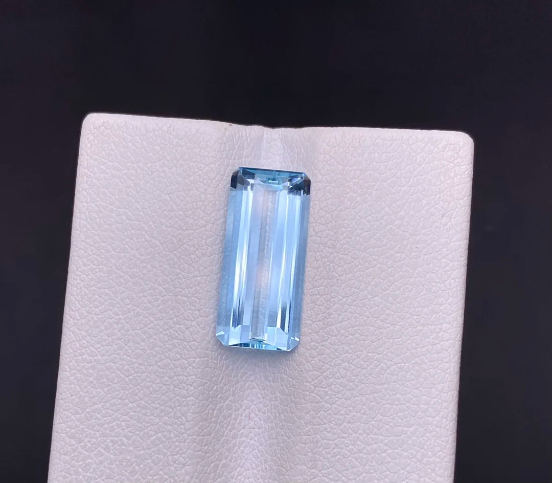 3.67ct Loose Natural Blue Aquamarine Gemstones Beads for Jewelry