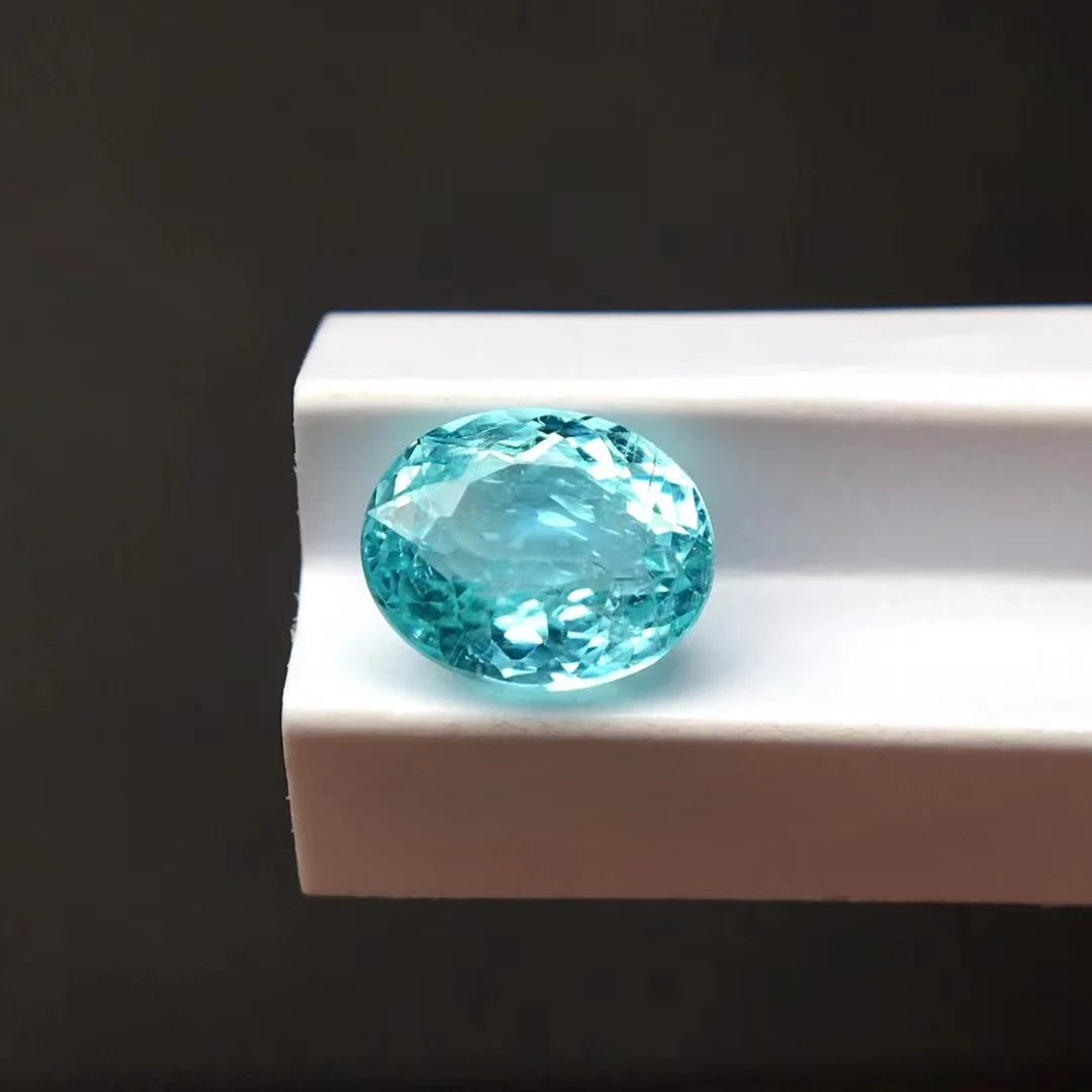 0.57ct Loose Natural Neon Blue Paraiba Gemstones Beads AIGS