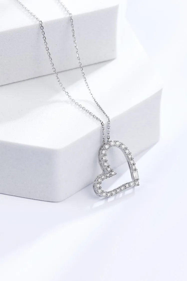 Necklace 18K White Gold 0.020ct White Diamonds Female Fine Jewelry