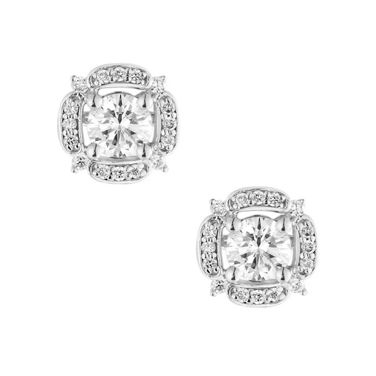 0.75ctw Lab-Grown Diamond Studs – Round Cut, DEF VS-VVS, 14K White Gold, IGI Certified