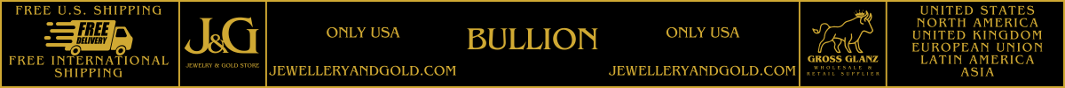 THIS IMAGE SHOWS THE FIRST COLLECTION OF THE STORE WHOSE TITLE IS BULLION. NEXT TO THE TITLE THERE ARE TWO PICTURES ON EACH SIDE SHOWING THE LOGO OF THE COMPANY.